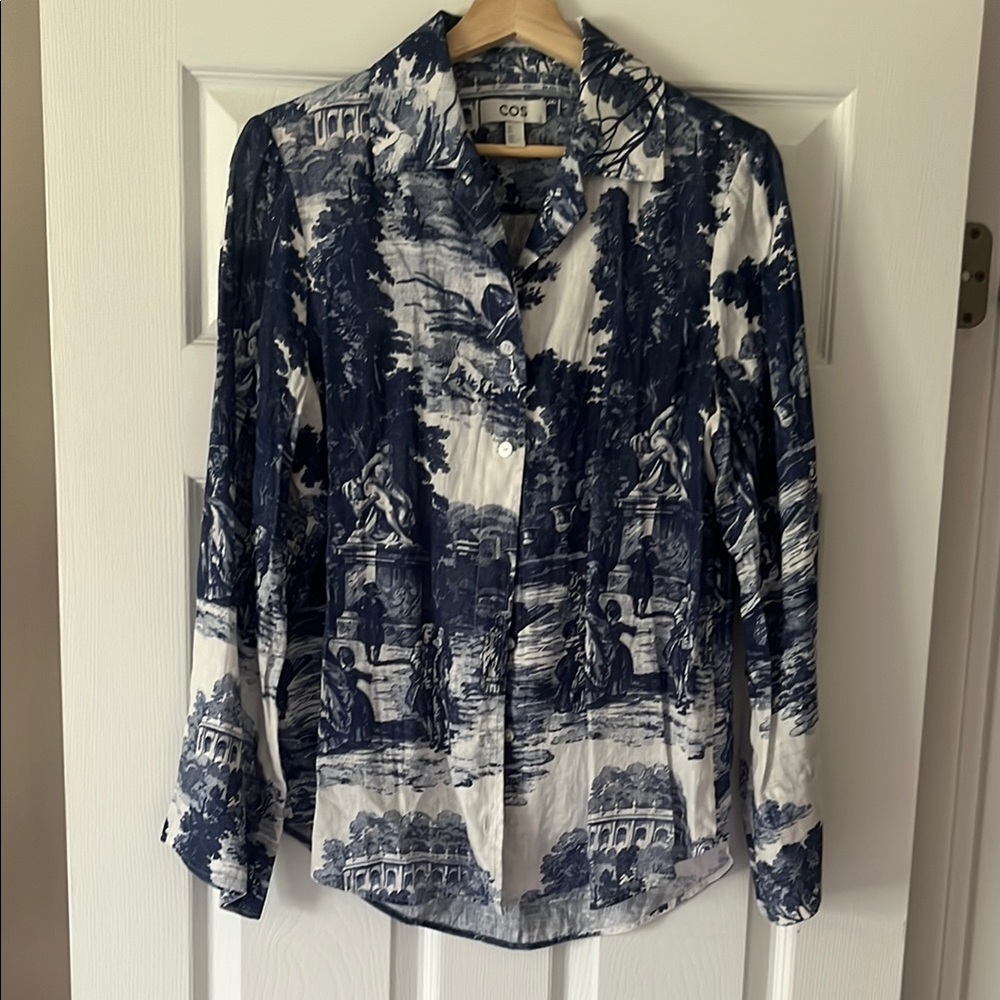 Cos French Toile Linen Shirt size 4 (fits size 6)